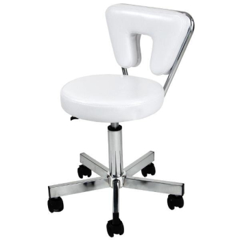 .Taboret kosmetyczny CLASSIC do pedicure z oparciem .